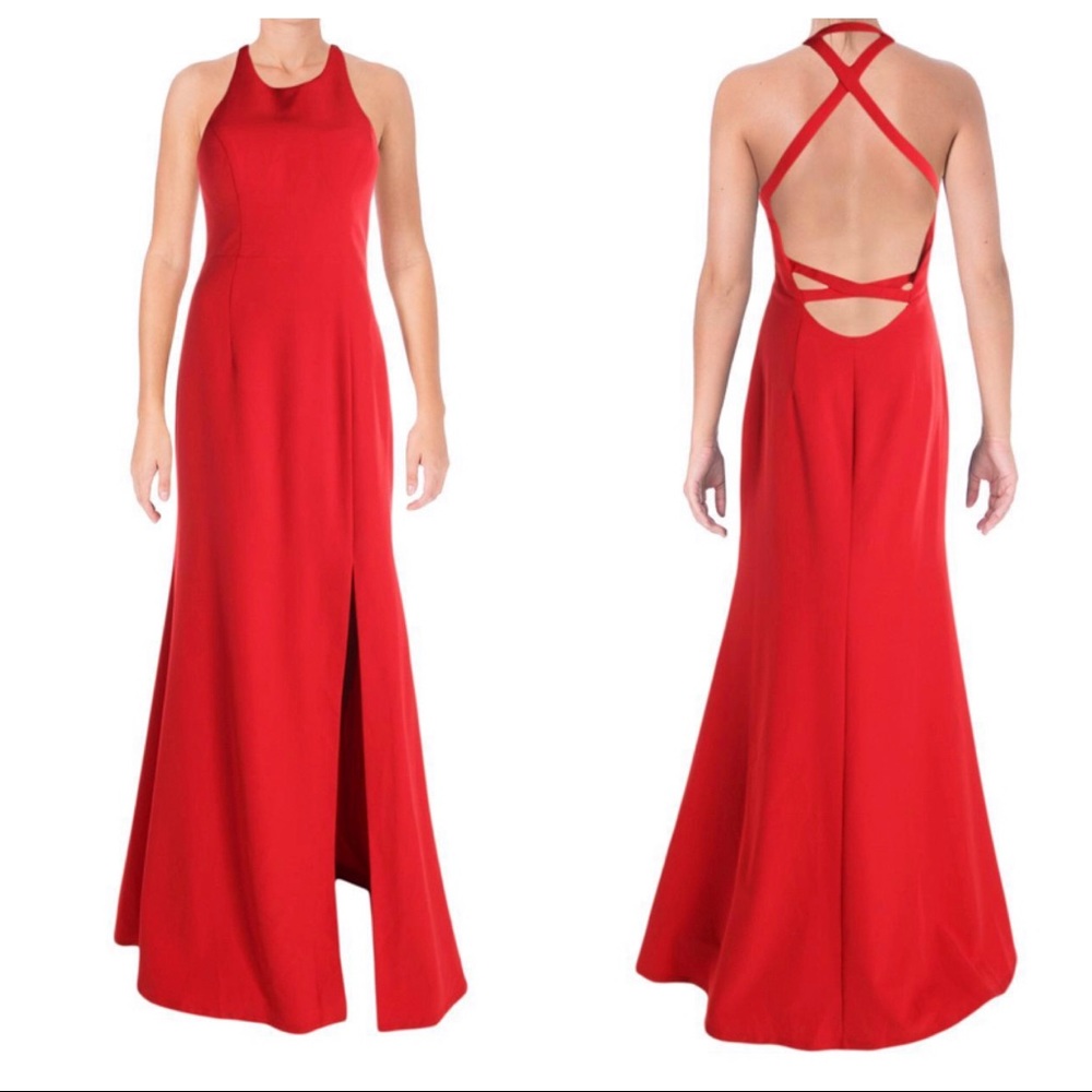 Bariano Halter Special Occasion Evening Dress
